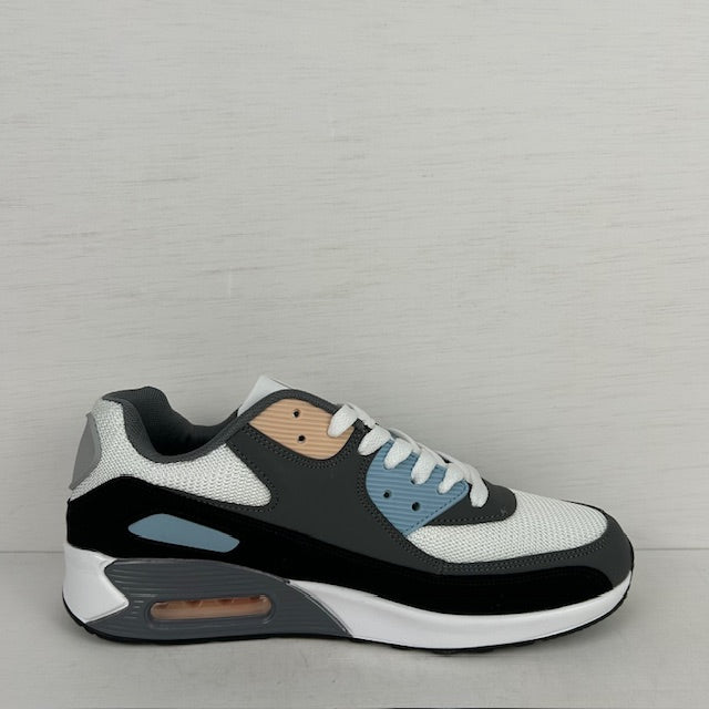 Air sneakers grijs zwart blauw (verkrijgbaar van maat 40 t/m maat 45)