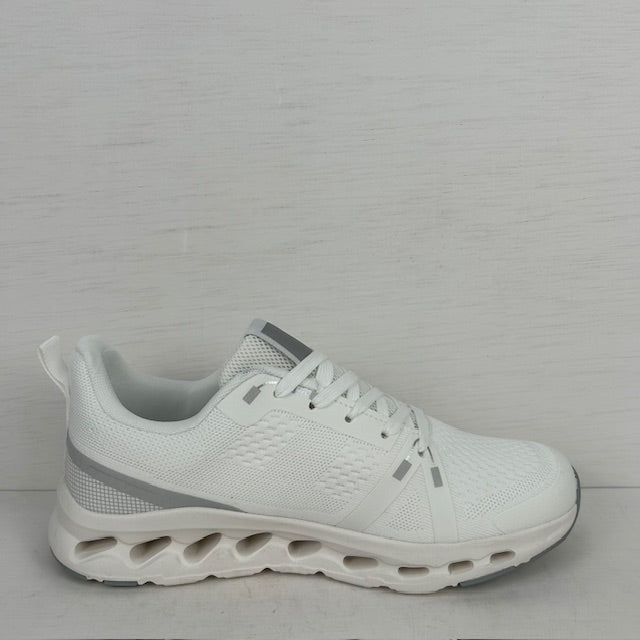 Sportieve sneakers met leuke zool wit