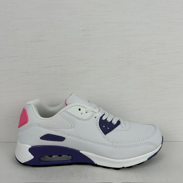 Leuke air sneakers wit paars
