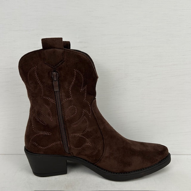 Suèdine cowboylaarsje bruin