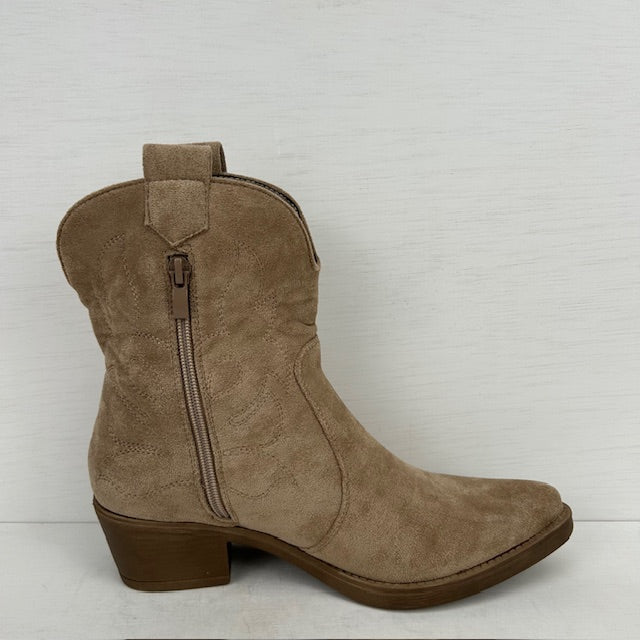 Suèdine cowboylaarsje khaki