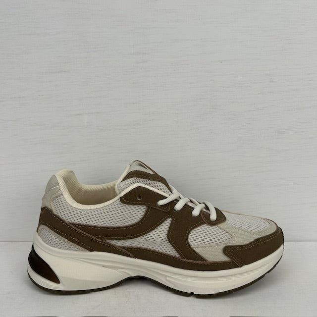 Gave sneakers met sportieve look bruin
