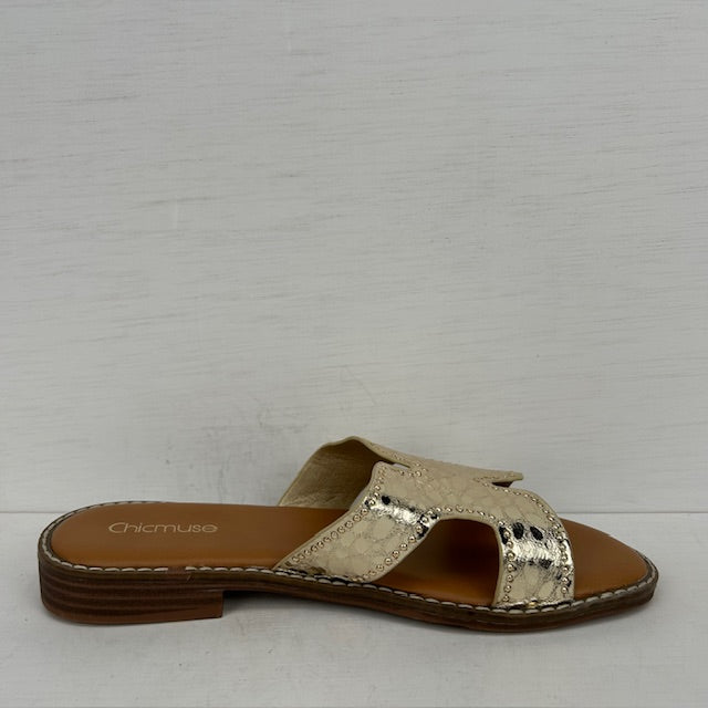 Geweldige zomerse slippers goud