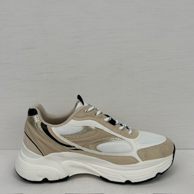 Posh by Poelman leuke sneakers black with beige combination