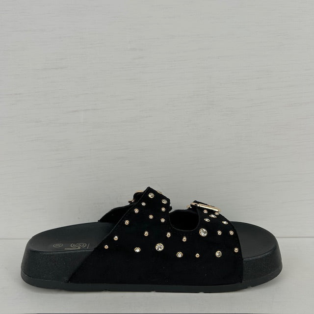 Leuke sandalen met studs zwart