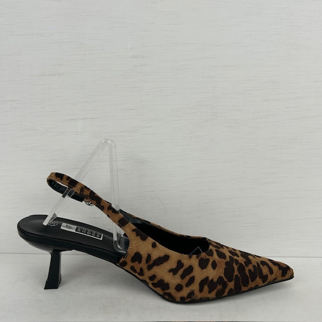 Geweldige slingbacks met hakje panter