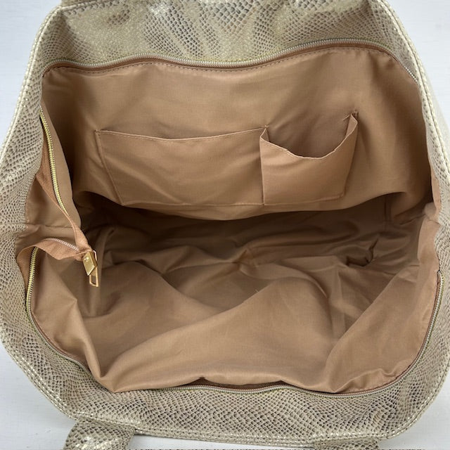 Metallic shopper goud