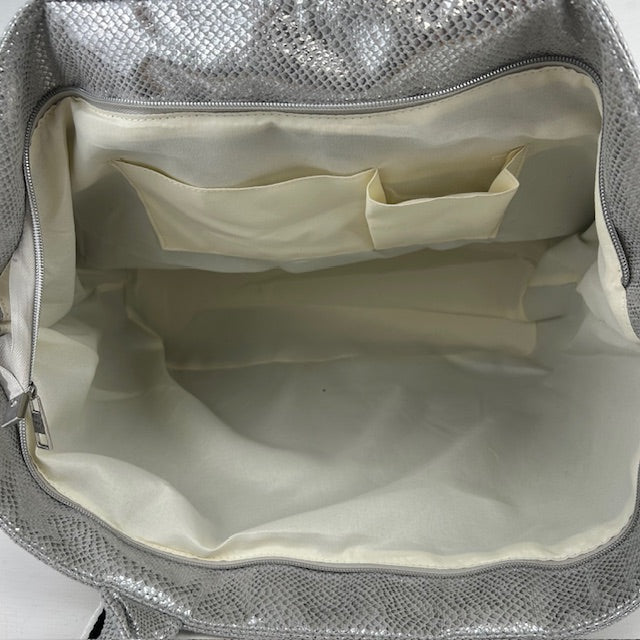 Metallic shopper zilver