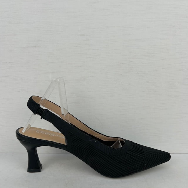Leuke slingbacks met hakje zwart