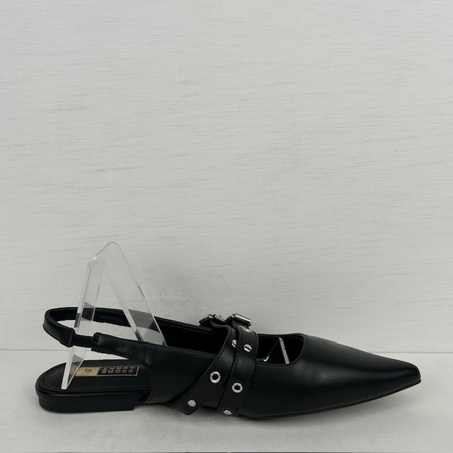Slingbacks met gespjes zwart