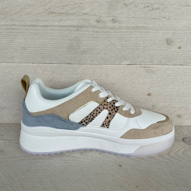 POSH by Poelman sneakers beige combinatie