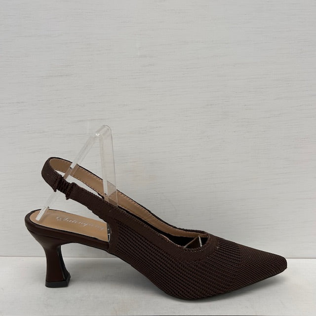 Leuke slingbacks met hakje bruin