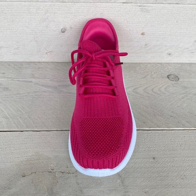 Instapsneakers met sierveters met zeer makkelijk instap peach