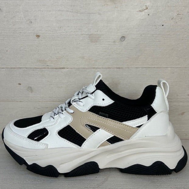 POSH by Poelman gigi sneakers wit zwart