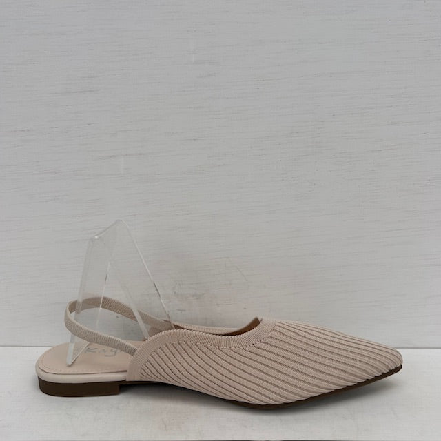 Leuke slingbacks met lage hak beige
