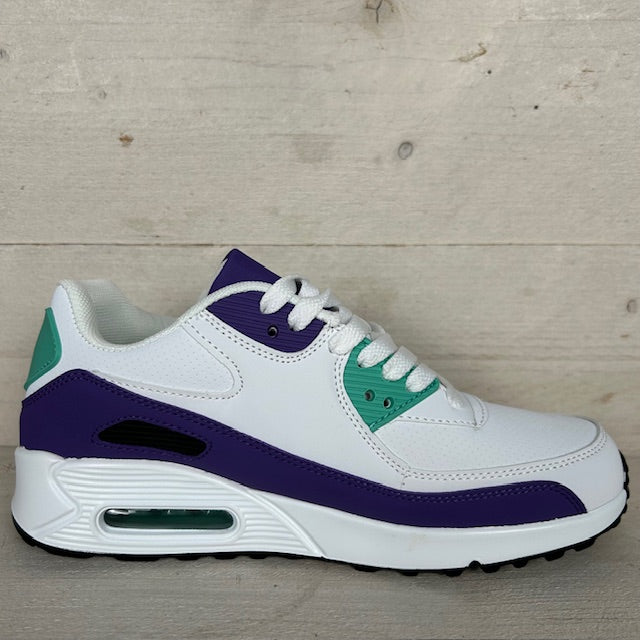 Air sneaker wit lila (maat 36 t/m maat 45)