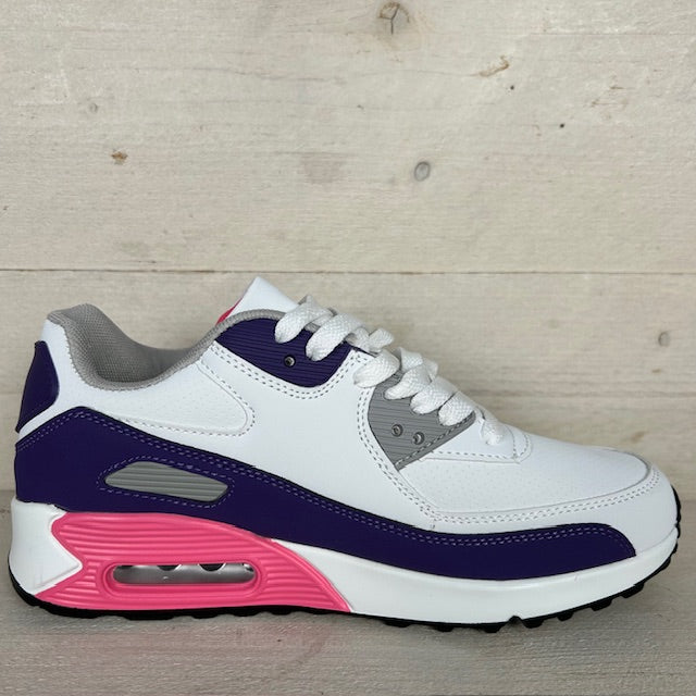 Air sneaker wit paars