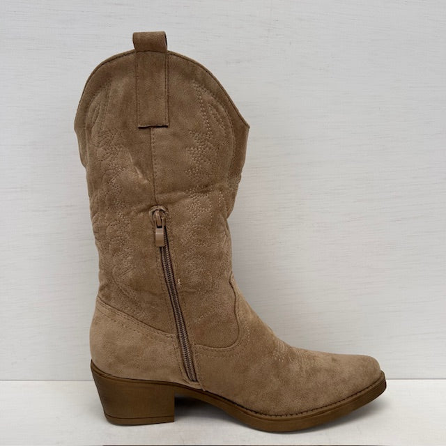Gave suèdine cowboylaars khaki