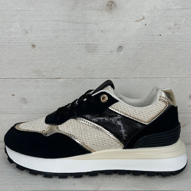 Sneaker met leuk detail zwart
