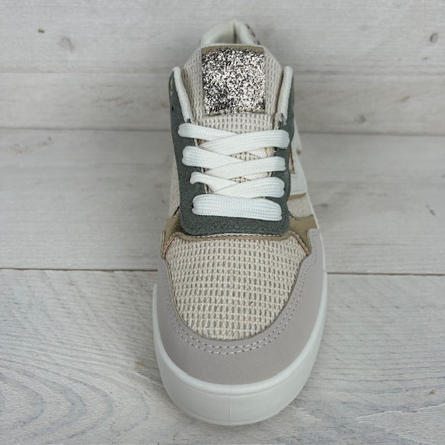 Sneaker met gaaf design groen