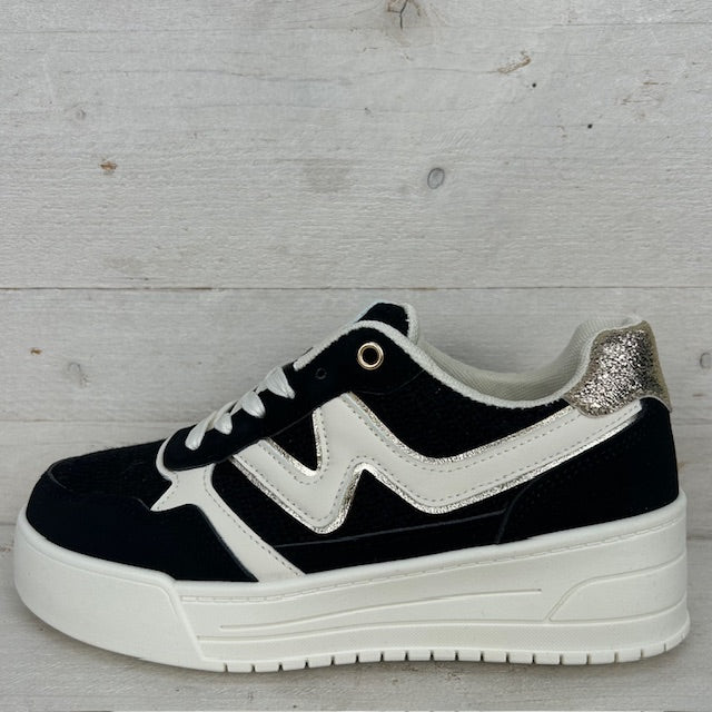 Sneaker met gaaf design zwart