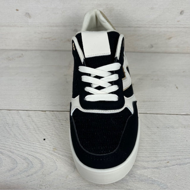 Sneaker met gaaf design zwart