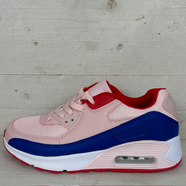 Air sneaker roze blauw