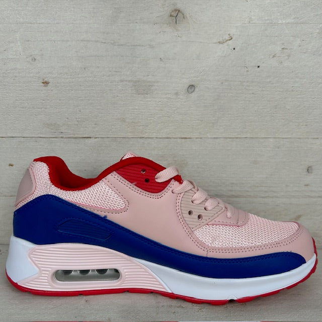 Air sneaker roze blauw
