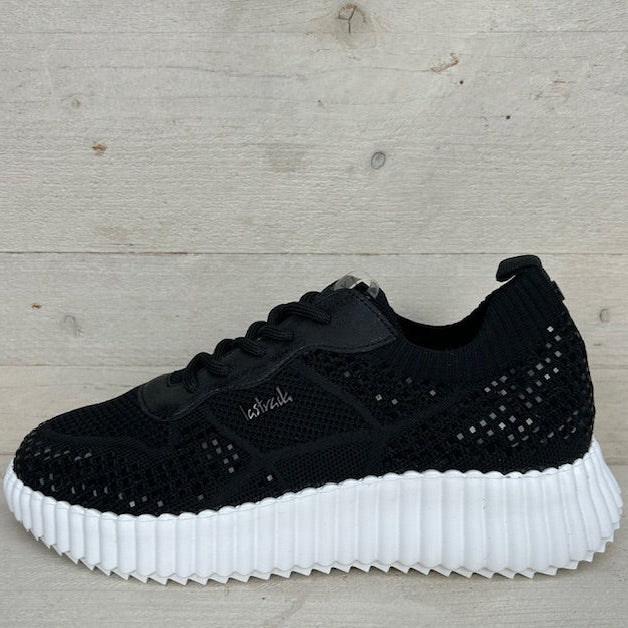 La Strada sneakers 2302352 black knitted stones