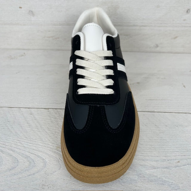Trendy retro sneaker zwart wit