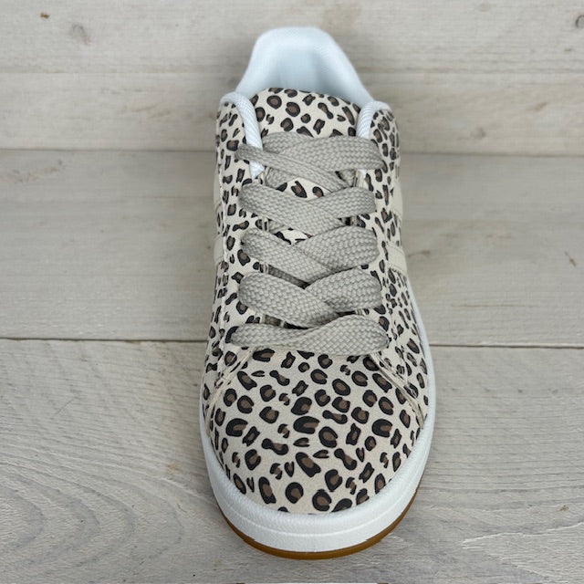 Retro sneaker met witte zool panter