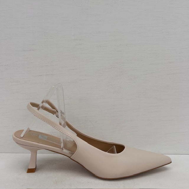 Trendy slingbacks met hakje beige
