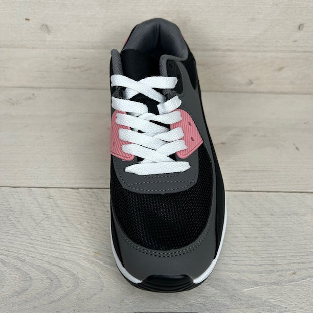 Gave air sneakers zwart grijs roze