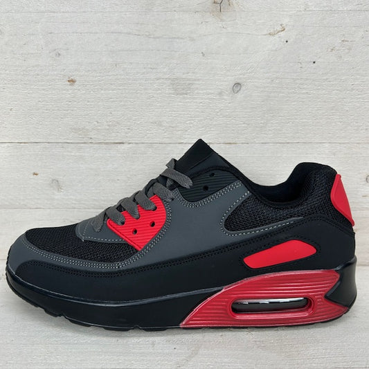 Gave air sneakers zwart grijs rood
