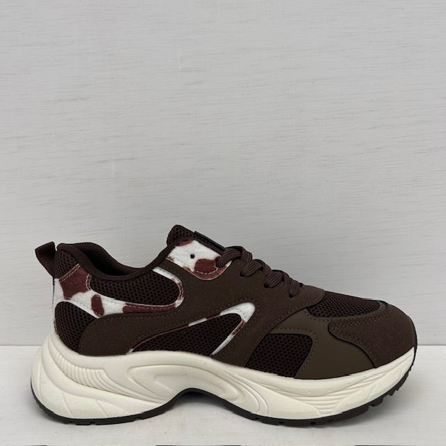 Leuke sneakers met casual look bruin
