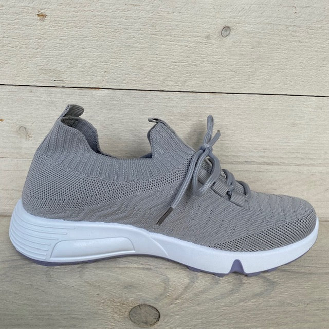Instapsneakers met sierveters grey