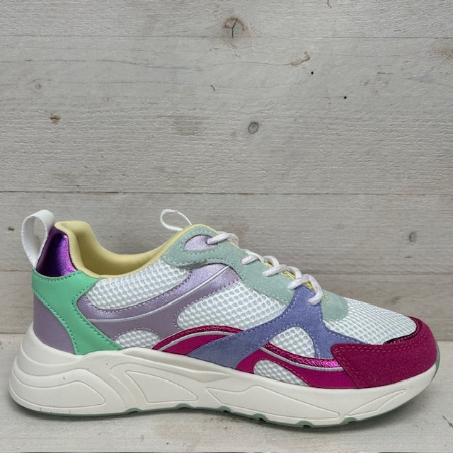 POSH by Poelman sneakers white with pink combi