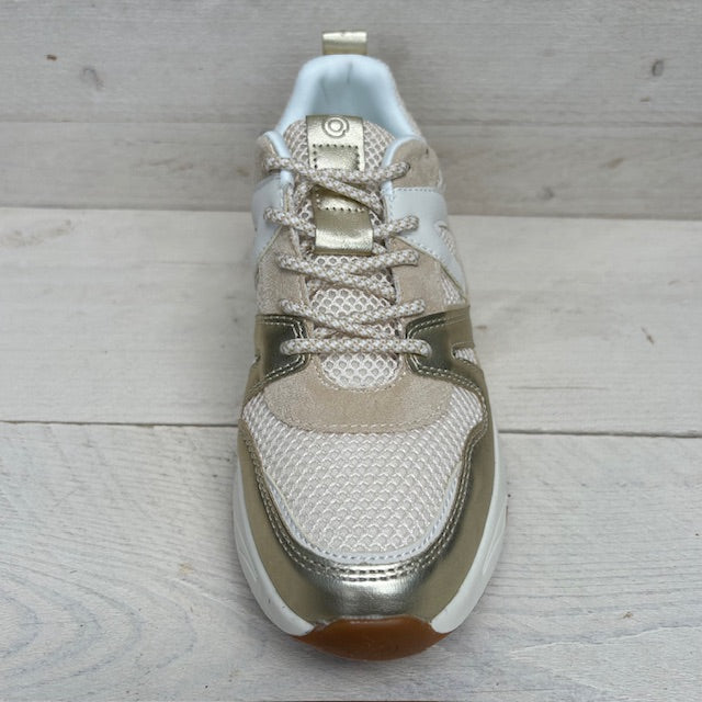 POSH by Poelman sneakers gold with beige