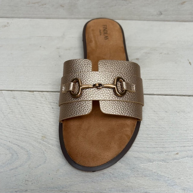 Slippers met gouden detail goud