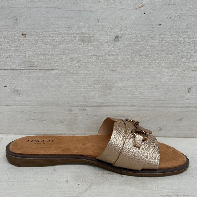 Slippers met gouden detail goud