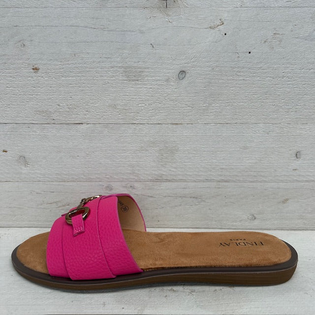 Slippers met gouden detail roze