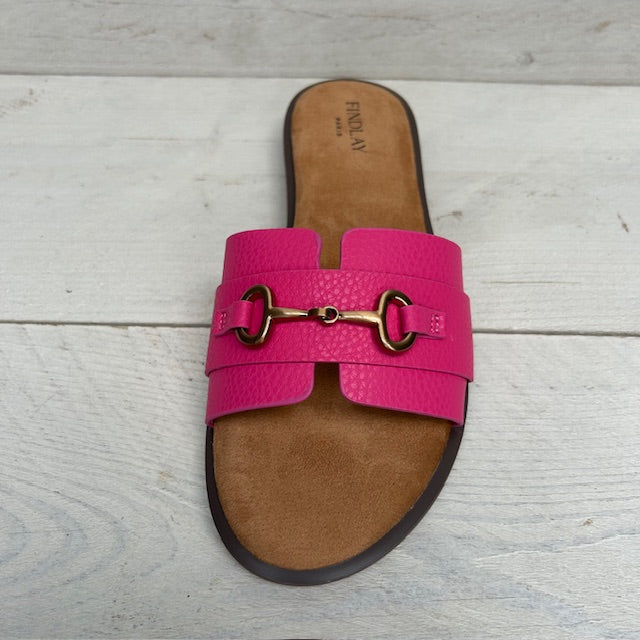 Slippers met gouden detail roze