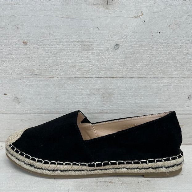 Espadrilles met gevlochten detail zwart