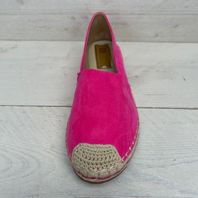 Espadrilles met gevlochten detail fuchsia