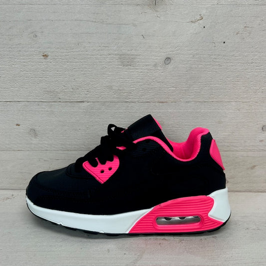 Kids gave air sneakers zwart fuchsia