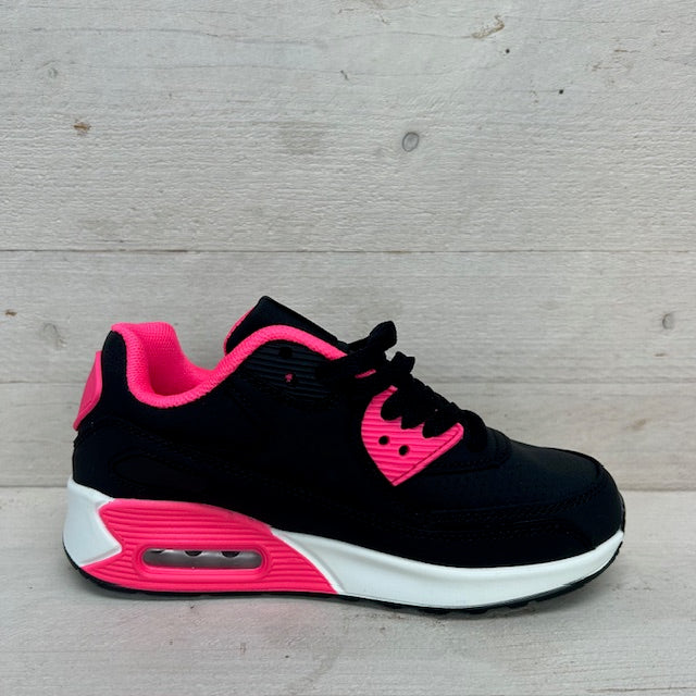Kids gave air sneakers zwart fuchsia