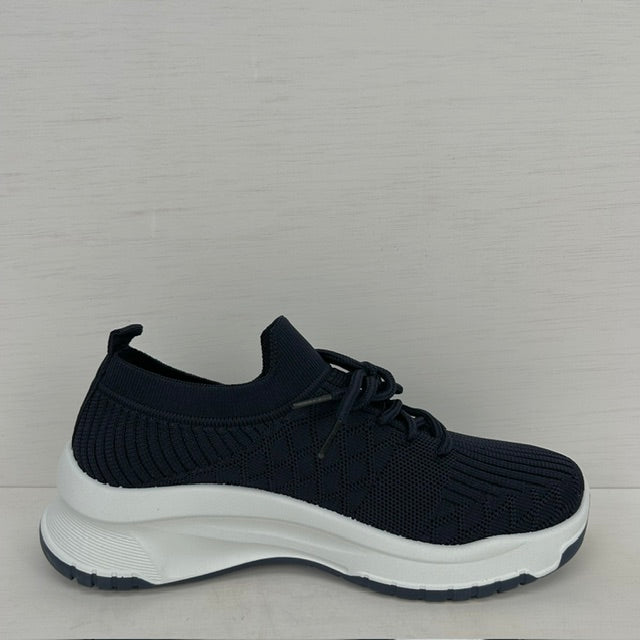 Geweldige instapsneakers met veters blauw