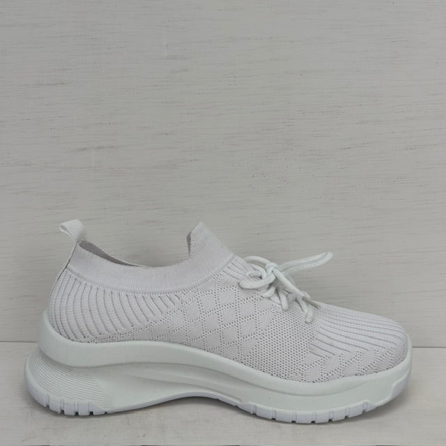 Geweldige instapsneakers met veters wit