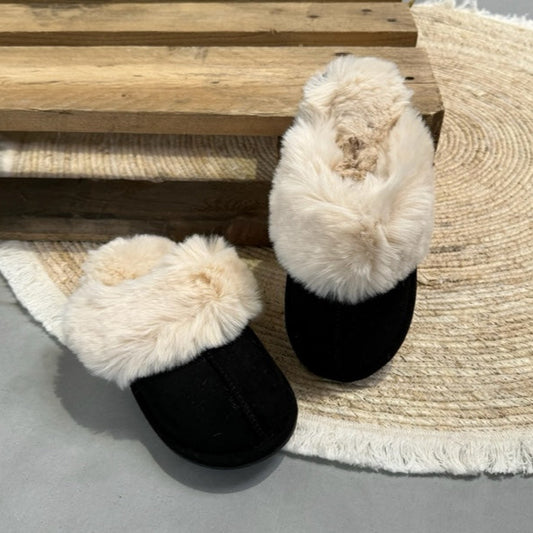 Cozy pantoffels zwart