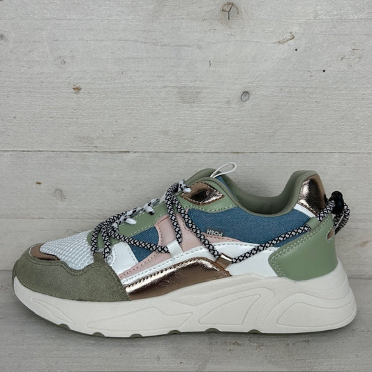 POSH by Poelman sneakers green with combination